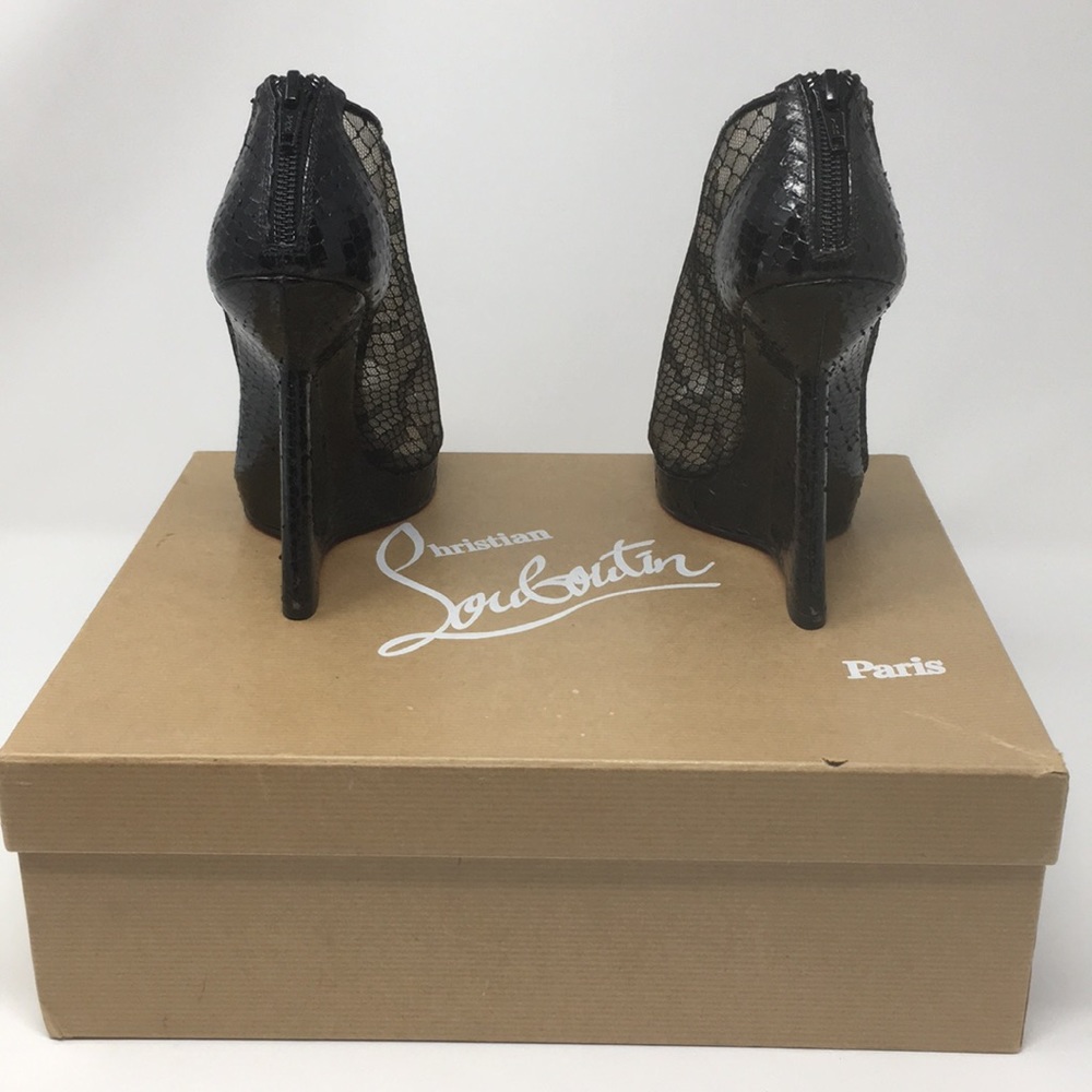 Christian Louboutin Janet 120mm Python Wedge - image 3